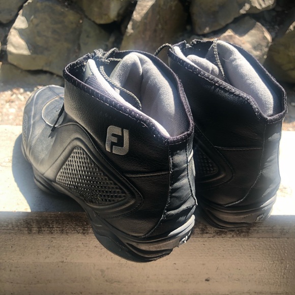 Footjoy 50018 Mens Black Waterproof Lace Up Zip Up Golf Boots Shoes Size 11M - Picture 11 of 12